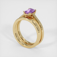 1.00 Ct. Sapphire Ring, 14K Yellow Gold 2