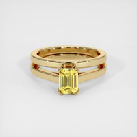 1.00 Ct. Yellow Sapphire Ring, 14K Yellow Gold 1