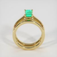 1.00 Ct. Emerald Ring, 18K Yellow Gold 3