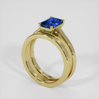 1.59 Ct. Blue Sapphire Ring, 18K Yellow Gold 2