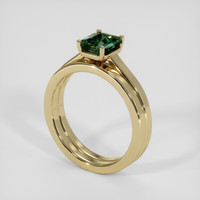 1.77 Ct. Bluish Green Sapphire Ring, 18K Yellow Gold 2