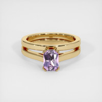 1.04 Ct. Pinkish Purple Sapphire Ring, 18K Yellow Gold 1