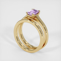 1.04 Ct. Pinkish Purple Sapphire Ring, 18K Yellow Gold 2