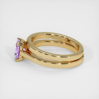 1.04 Ct. Pinkish Purple Sapphire Ring, 18K Yellow Gold 4