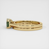 0.90 Ct. Bluish Green Sapphire Ring, 18K Yellow Gold 4