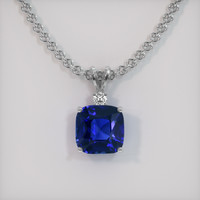 6.42 Ct. Blue Sapphire Pendant, Platinum 950 1