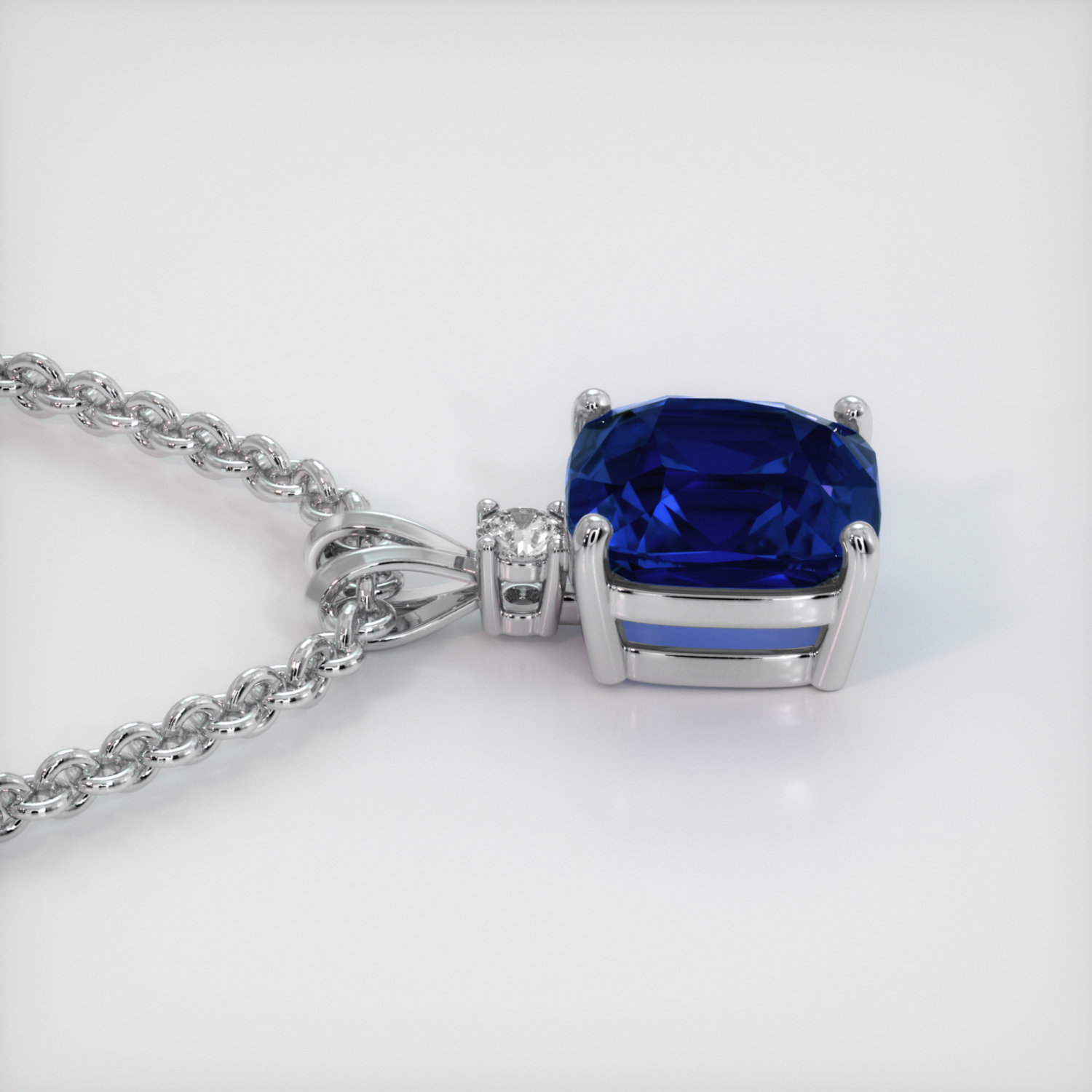 Blue Sapphire Pendant 6.42 Ct. Platinum 950 | The Natural Sapphire
