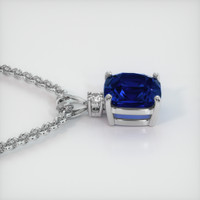 6.42 Ct. Blue Sapphire Pendant, Platinum 950 3