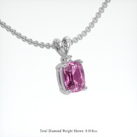 1.26 Ct. Pink Sapphire Pendant, Platinum 950 2