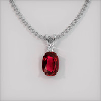 2.43 Ct. Ruby Pendant, Platinum 950 1