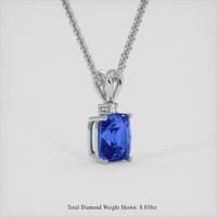 4.16 Ct. Blue Sapphire Pendant, Platinum 950 2