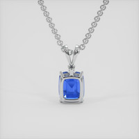 4.16 Ct. Blue Sapphire Pendant, Platinum 950 4