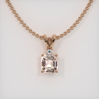 1.02 Ct. Padparadscha Sapphire Pendant, 14K Rose Gold 1