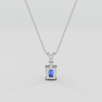 0.78 Ct. Blue Sapphire Pendant, Silver 4