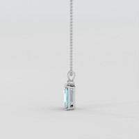 8.55 Ct. Blue Aquamarine Pendant, 10K White Gold 3