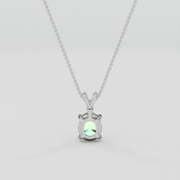 1.62 Ct. Greenish Yellow Sapphire Pendant, 10K White Gold 4