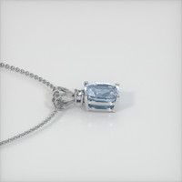 0.73 Ct. Greyish Blue Sapphire Pendant, 14K White Gold 3