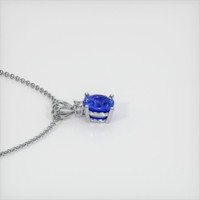 0.77 Ct. Sapphire Pendant, 14K White Gold 3