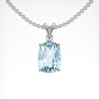 7.08 Ct. Gemstone Pendant, 14K White Gold 1