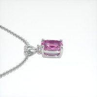 1.26 Ct. Pink Sapphire Pendant, 14K White Gold 3
