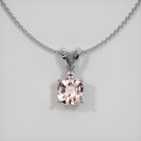 0.60 Ct. Padparadscha Sapphire Pendant, 14K White Gold 1