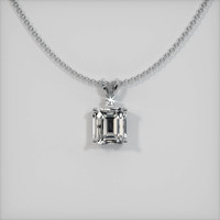 2.52 Ct. Sapphire Pendant, 14K White Gold 1