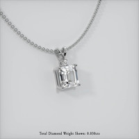 2.52 Ct. Sapphire Pendant, 14K White Gold 2