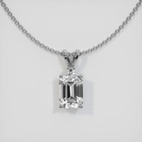 1.17 Ct. Sapphire Pendant, 14K White Gold 1