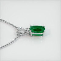 Accent Stones Emerald Pendant 2.16 Ct., 18K White Gold Preview