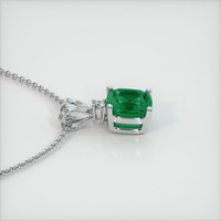 Accent Stones Emerald Pendant 1.26 Ct., 18K White Gold Preview