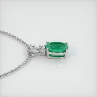 1.32 Ct. Emerald Pendant, 18K White Gold 3