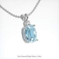 7.08 Ct. Gemstone Pendant, 18K White Gold 2
