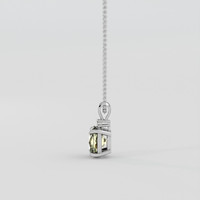 1.62 Ct. Greenish Yellow Sapphire Pendant, 18K White Gold 3