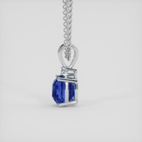 3.16 Ct. Blue Sapphire Pendant, 18K White Gold 3