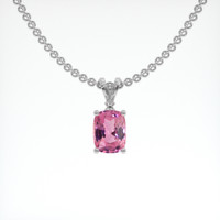 1.33 Ct. Sapphire Pendant, 18K White Gold 1