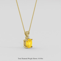 1.97 Ct. Yellow Sapphire Pendant, 10K Yellow Gold 2
