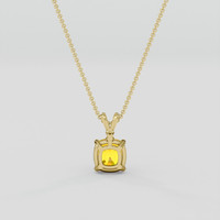 1.97 Ct. Yellow Sapphire Pendant, 10K Yellow Gold 4
