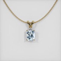 0.73 Ct. Sapphire Pendant, 14K Yellow Gold 1