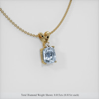 0.73 Ct. Sapphire Pendant, 14K Yellow Gold 2