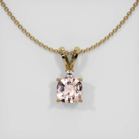 0.60 Ct. Sapphire Pendant, 14K Yellow Gold 1