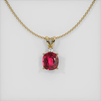 1.15 Ct. Ruby Pendant, 14K Yellow Gold 1