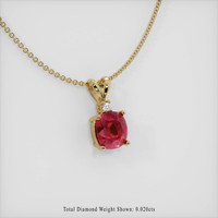 1.15 Ct. Ruby Pendant, 14K Yellow Gold 2