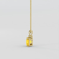 1.97 Ct. Yellow Sapphire Pendant, 14K Yellow Gold 3