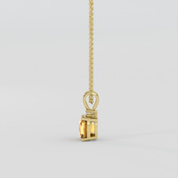 2.54 Ct. Orangish Yellow Sapphire Pendant, 14K Yellow Gold 3