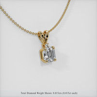 1.07 Ct. Sapphire Pendant, 14K Yellow Gold 2