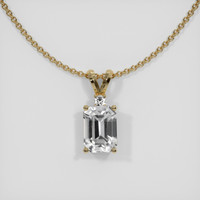 1.17 Ct. Sapphire Pendant, 14K Yellow Gold 1
