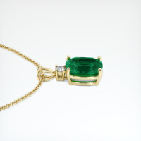 3.75 Ct. Emerald Pendant, 18K Yellow Gold 3