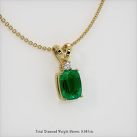 2.16 Ct. Emerald   Pendant, 18K Yellow Gold 2