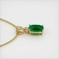 2.16 Ct. Emerald  Pendant - 18K Yellow Gold