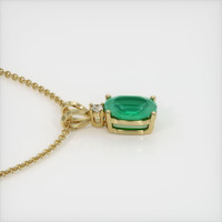 1.32 Ct. Emerald Pendant, 18K Yellow Gold 3